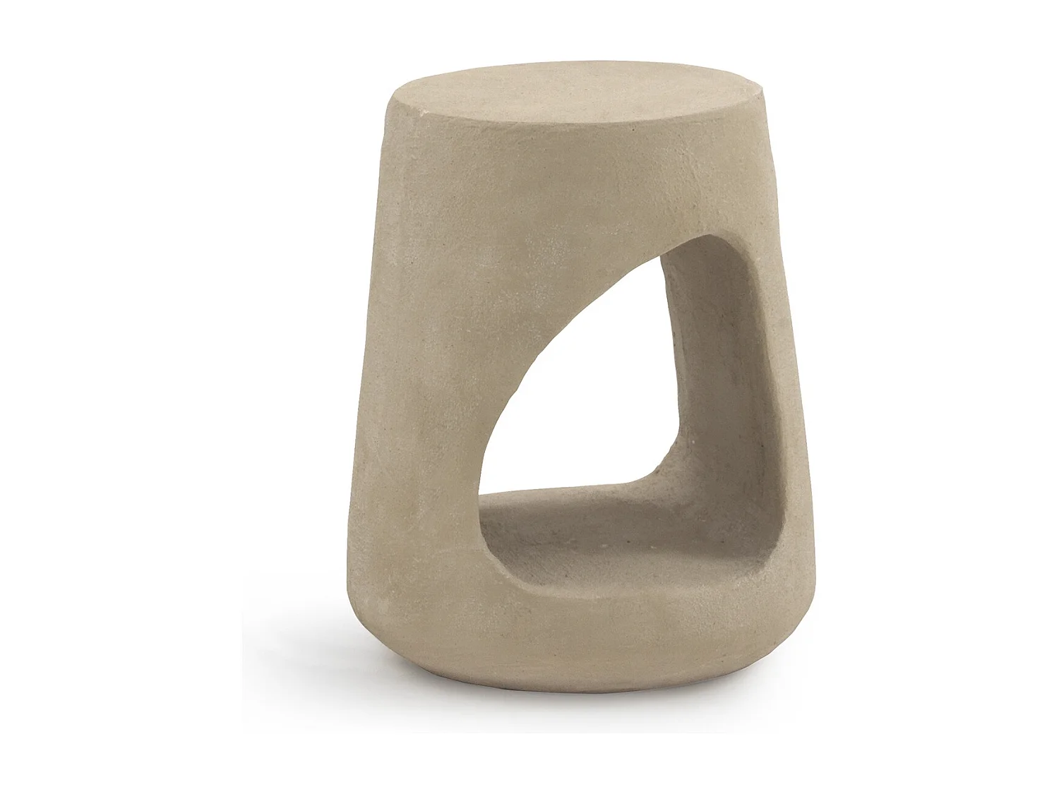 Mesa de apoio de cimento de poliresina cor de areia