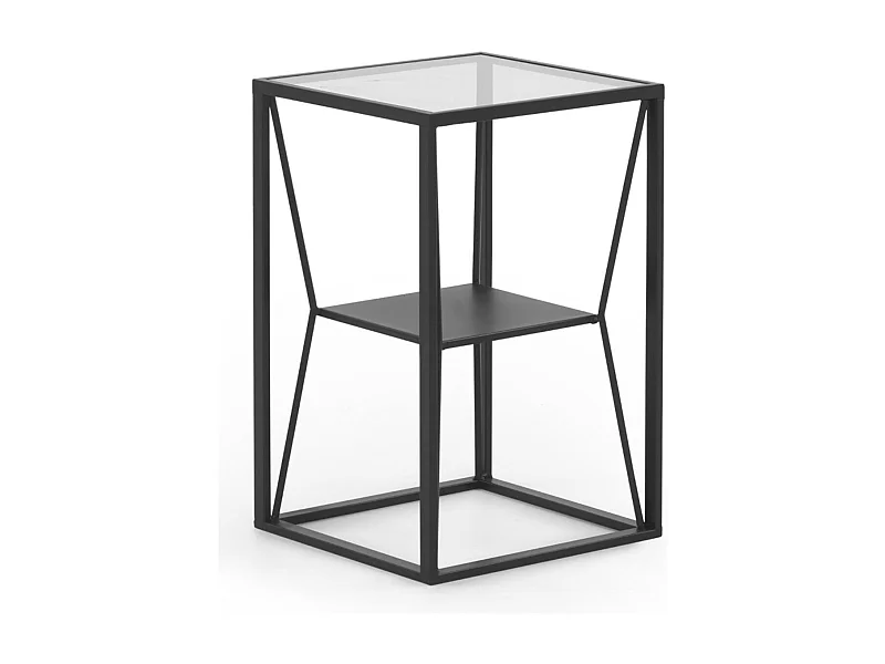 Beistelltisch aus schwarzem Metall