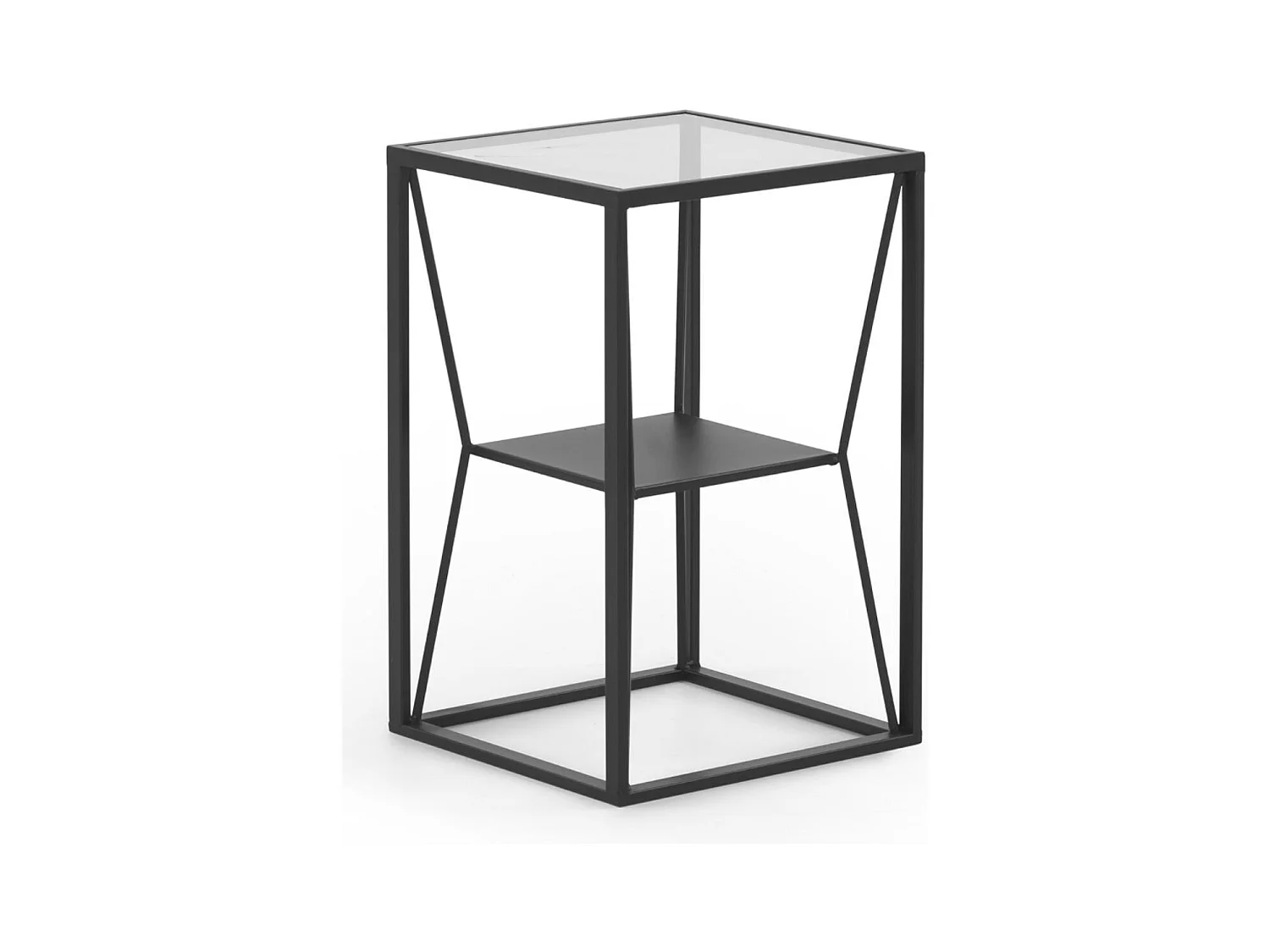 Beistelltisch aus schwarzem Metall