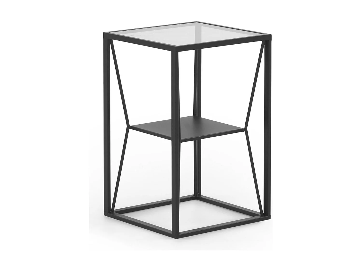 Beistelltisch aus schwarzem Metall