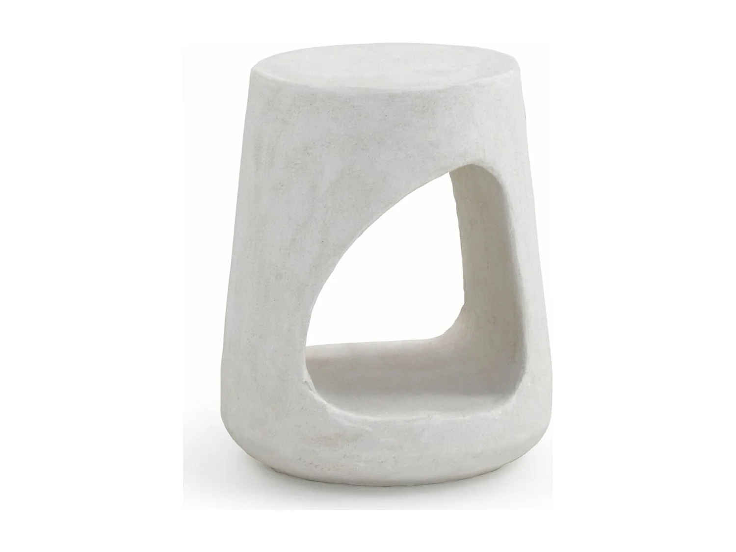 Mesa de apoio de cimento de poliresina branca