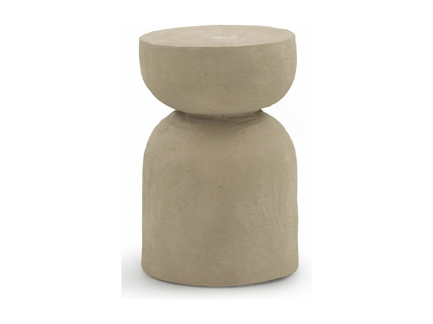 Table d'appoint en polyrésine couleur ciment sable