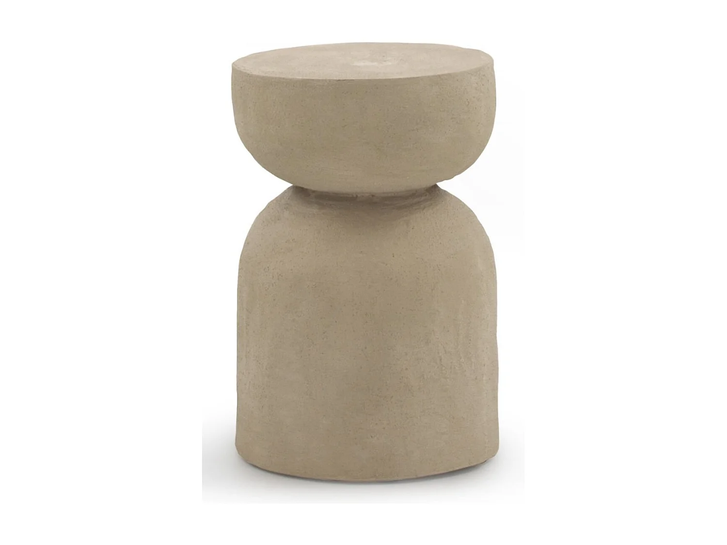 Table d'appoint en polyrésine couleur ciment sable