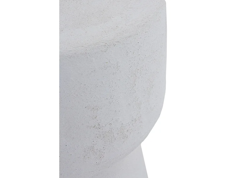 Tavolino in poliresina colore cemento bianco