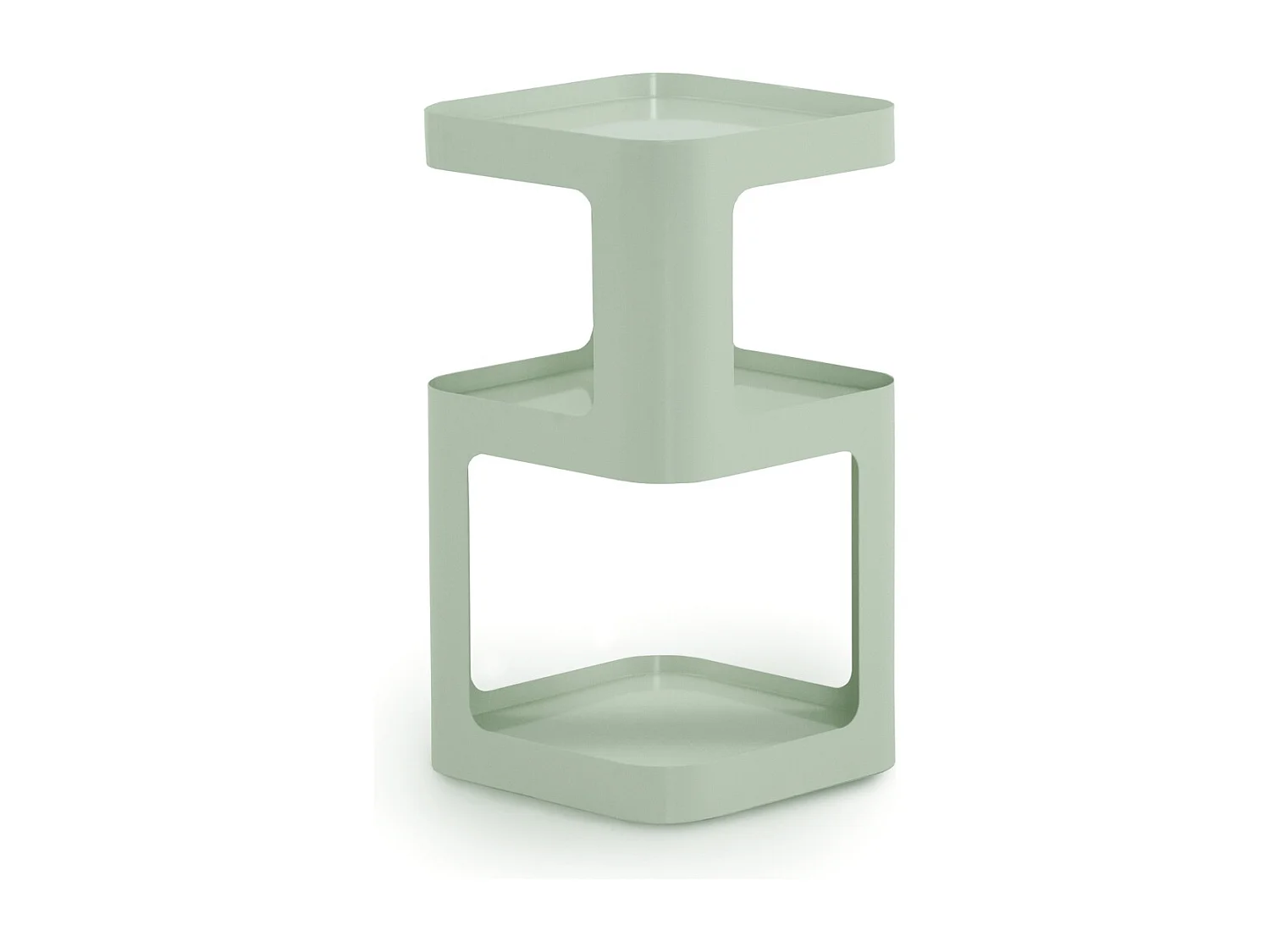 Table d'appoint métallique blanche