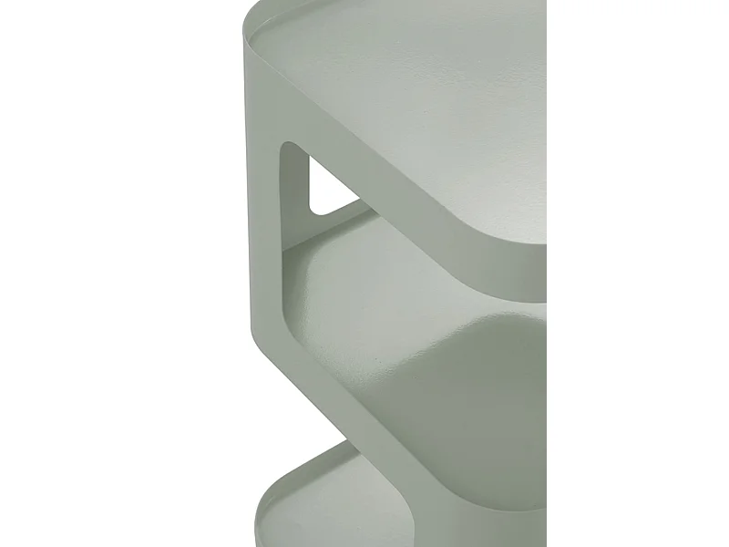 Table d'appoint métallique blanche