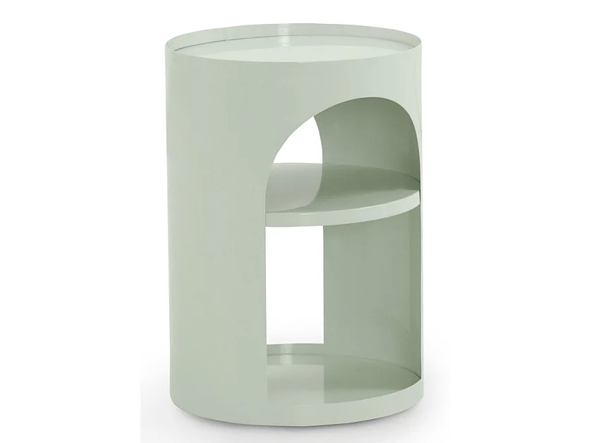 Mesa auxiliar metalica blanca