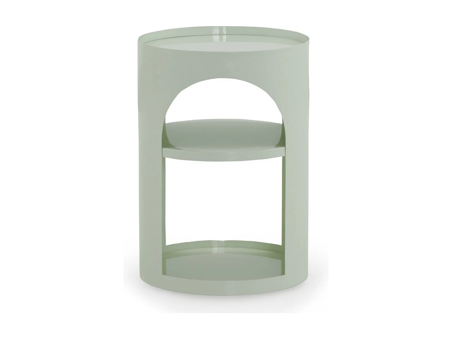 Table d'appoint métallique blanche