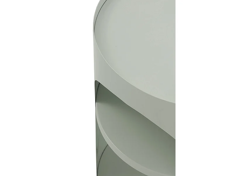 Table d'appoint métallique blanche