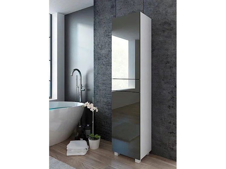 Colonne Pureza 40 cm Gris Laqué BM salle de bain suspendue ou posée