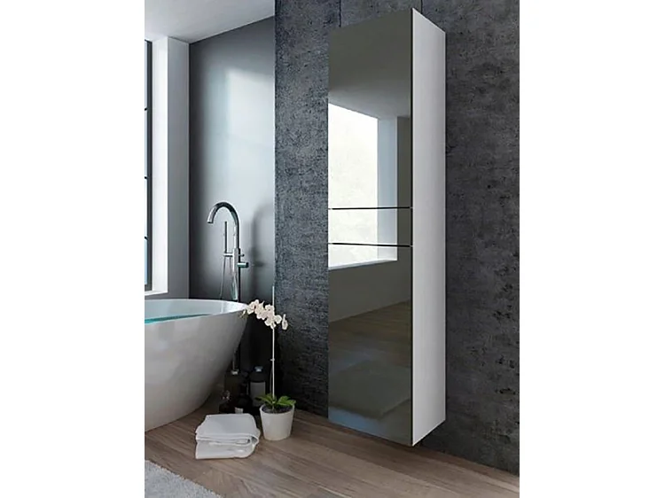 Colonne Pureza 40 cm Gris Laqué BM salle de bain suspendue ou posée
