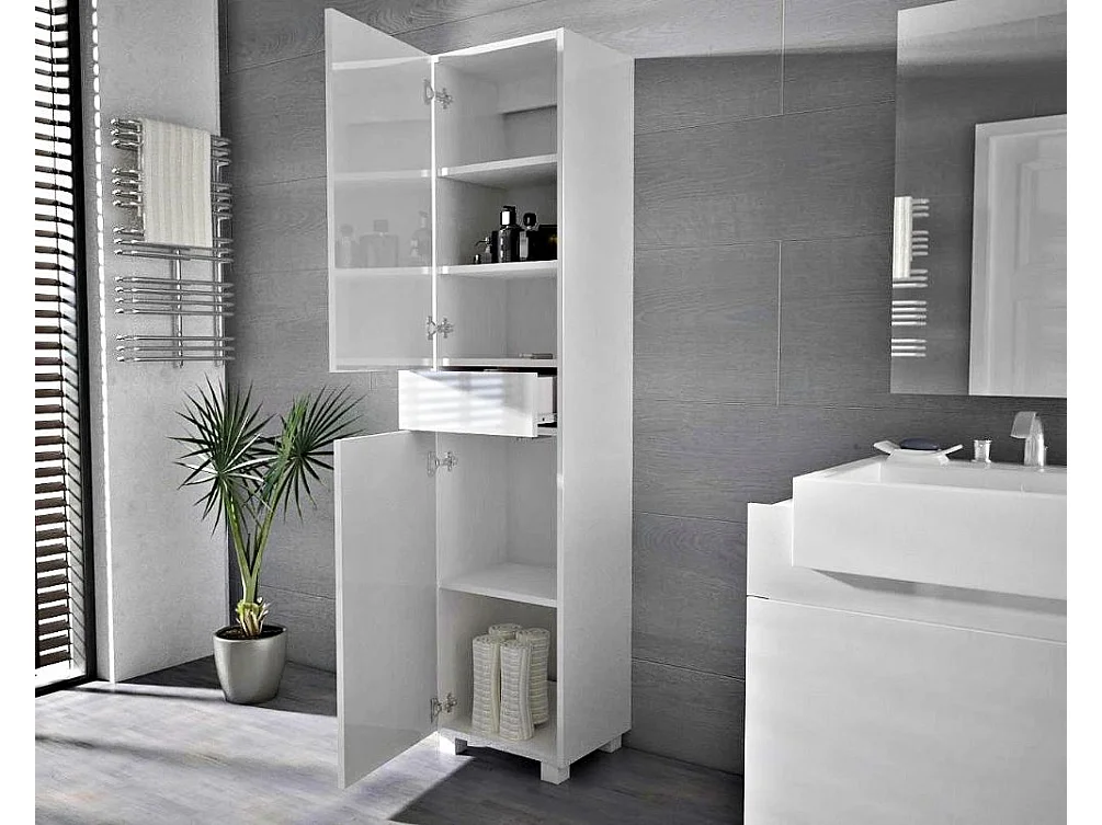 Colonne Pureza 40 cm Gris Laqué BM salle de bain suspendue ou posée