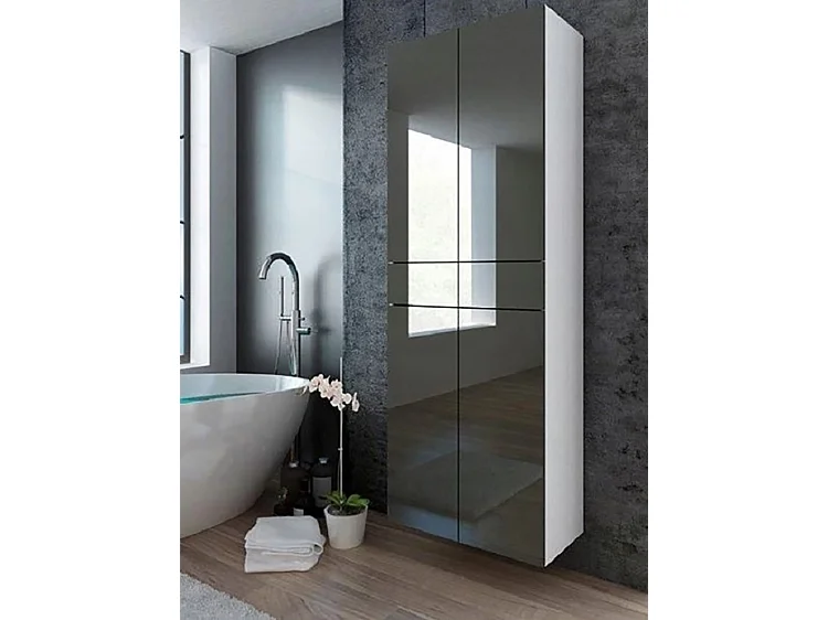Colonne Pureza 60 cm - Gris Laqué BM salle de bain suspendue ou posée