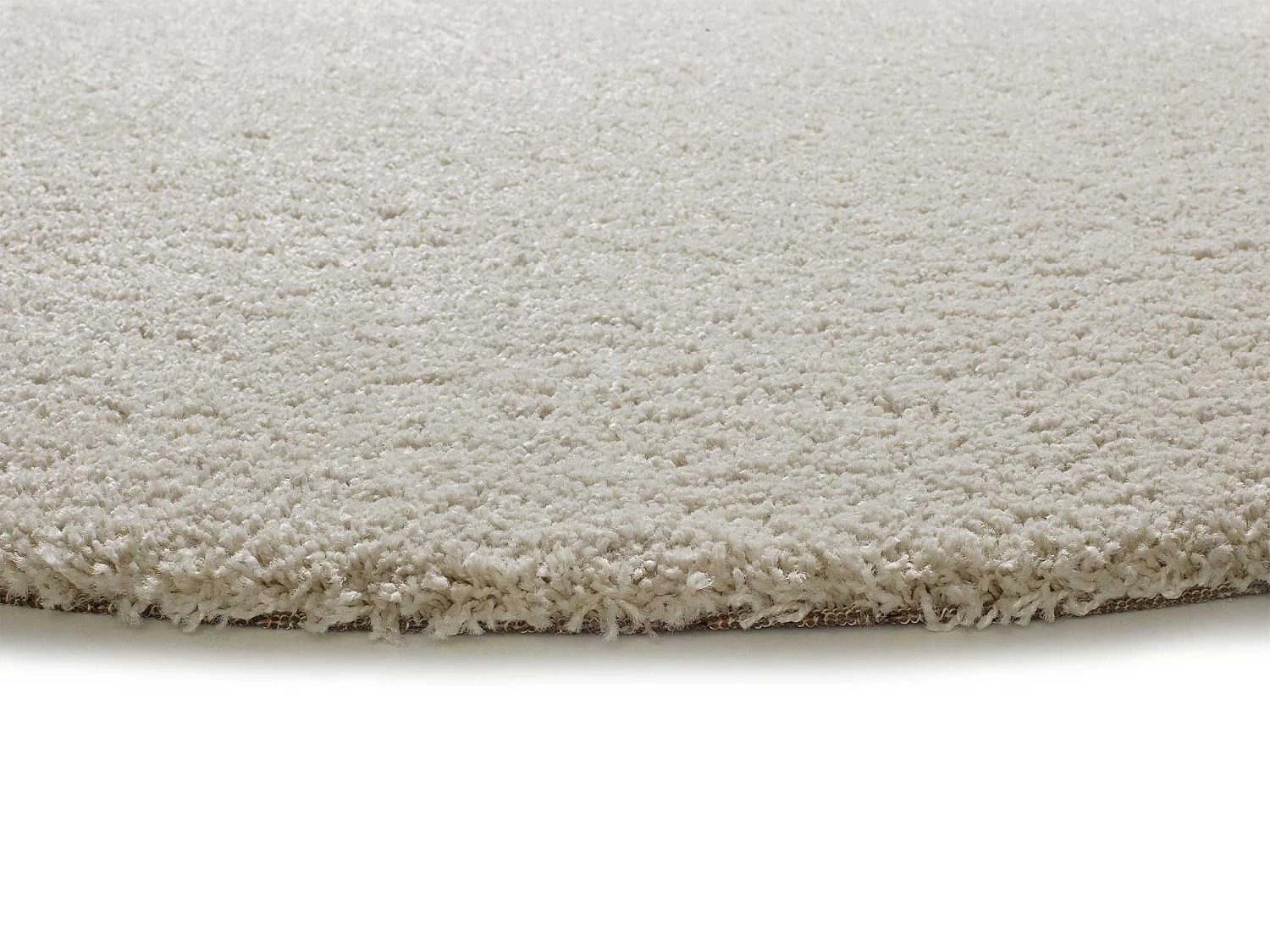 Tapete interior redondo - liso - blanco - diam.130 cm - NORGE