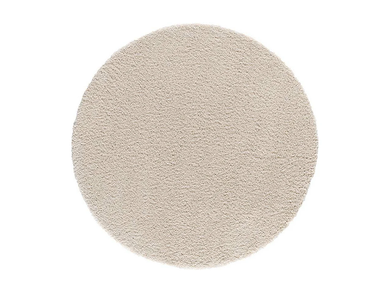 Tapete interior redondo - liso - blanco - diam.130 cm - NORGE