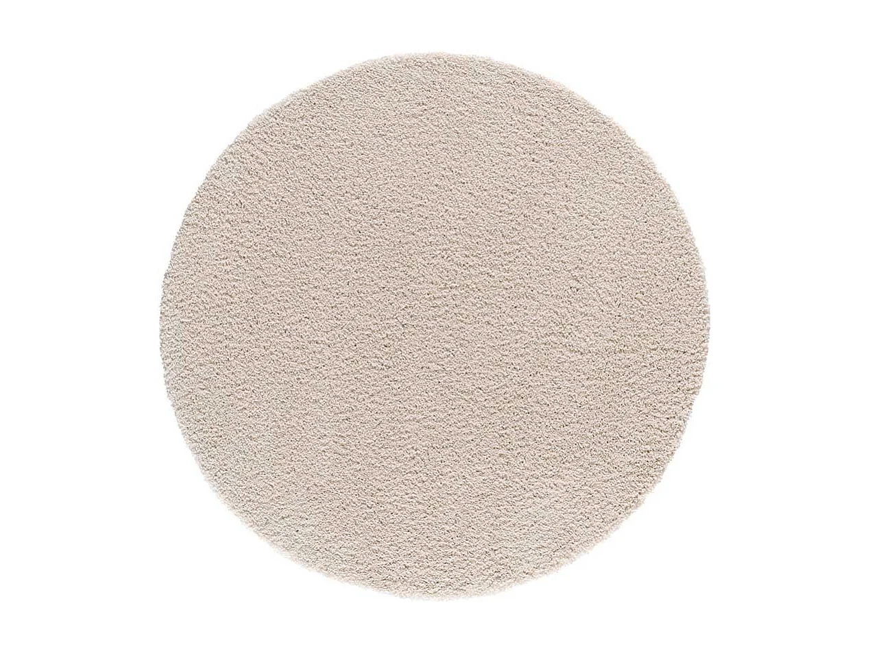 Tapete interior redondo - liso - blanco - diam.130 cm - NORGE