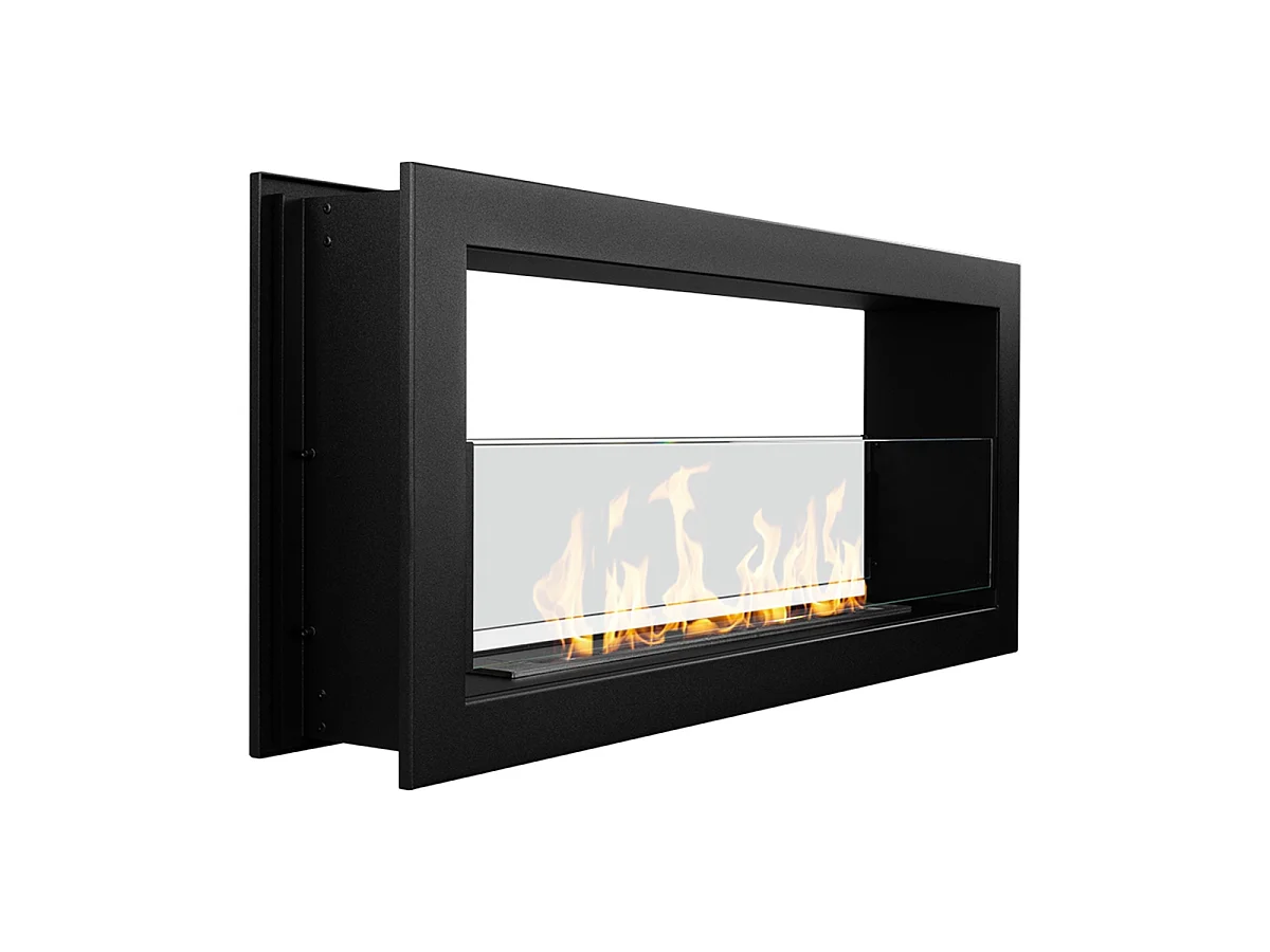 Cheminée bioéthanol double face encastrable biocheminée 2 faces 90x40 MONTEFALCO 90