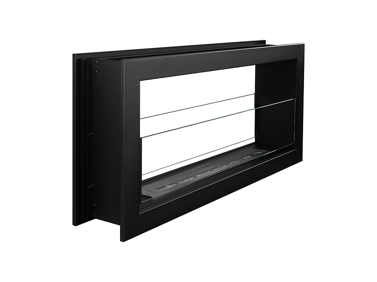 Cheminée bioéthanol double face encastrable biocheminée 2 faces 90x40 MONTEFALCO 90