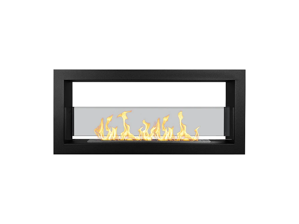 Cheminée bioéthanol double face encastrable biocheminée 2 faces 90x40 MONTEFALCO 90