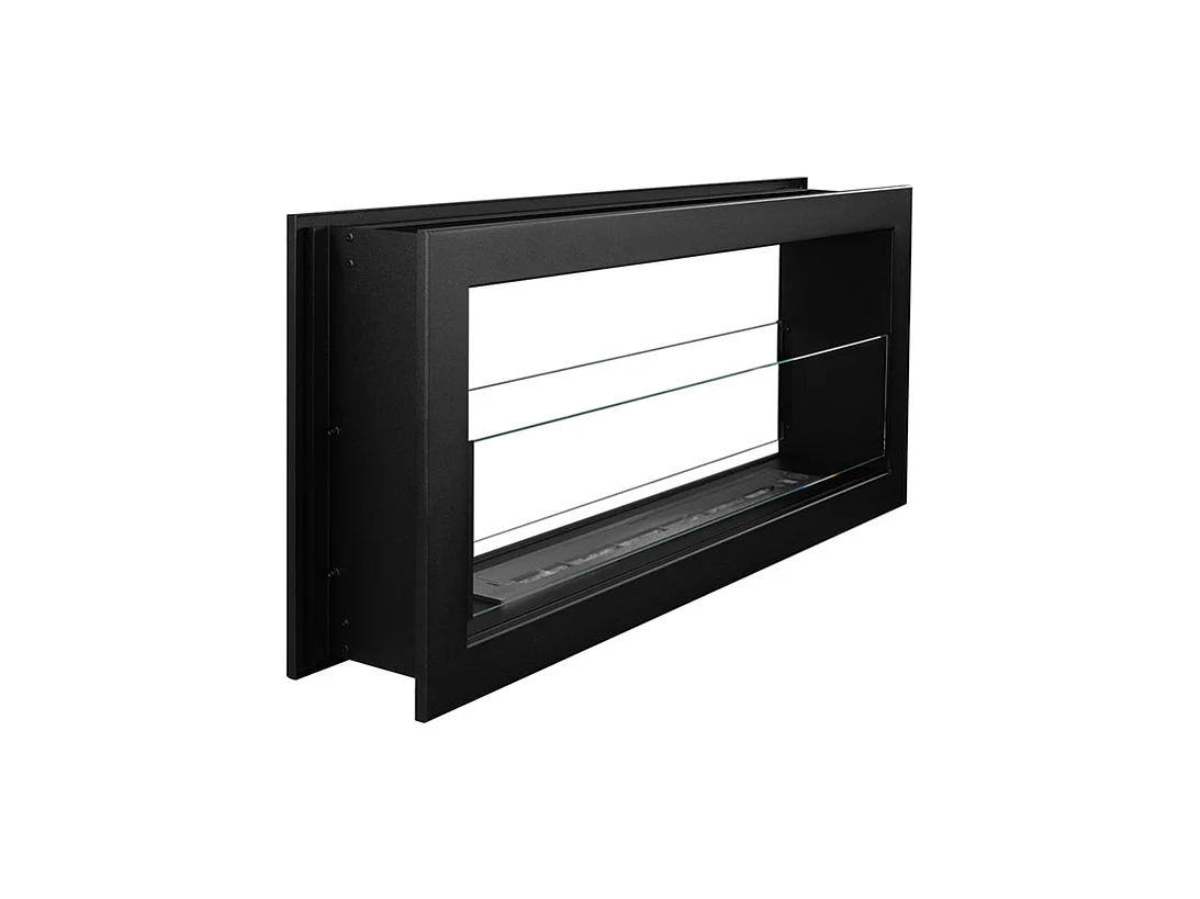 Cheminée bioéthanol double face encastrable biocheminée 2 faces 90x40 MONTEFALCO 90