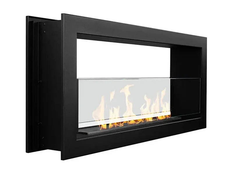 Dubbelzijdige inbouwhaard bio-ethanol biohaard 2 zijden 90x40 MONTEFALCO 90