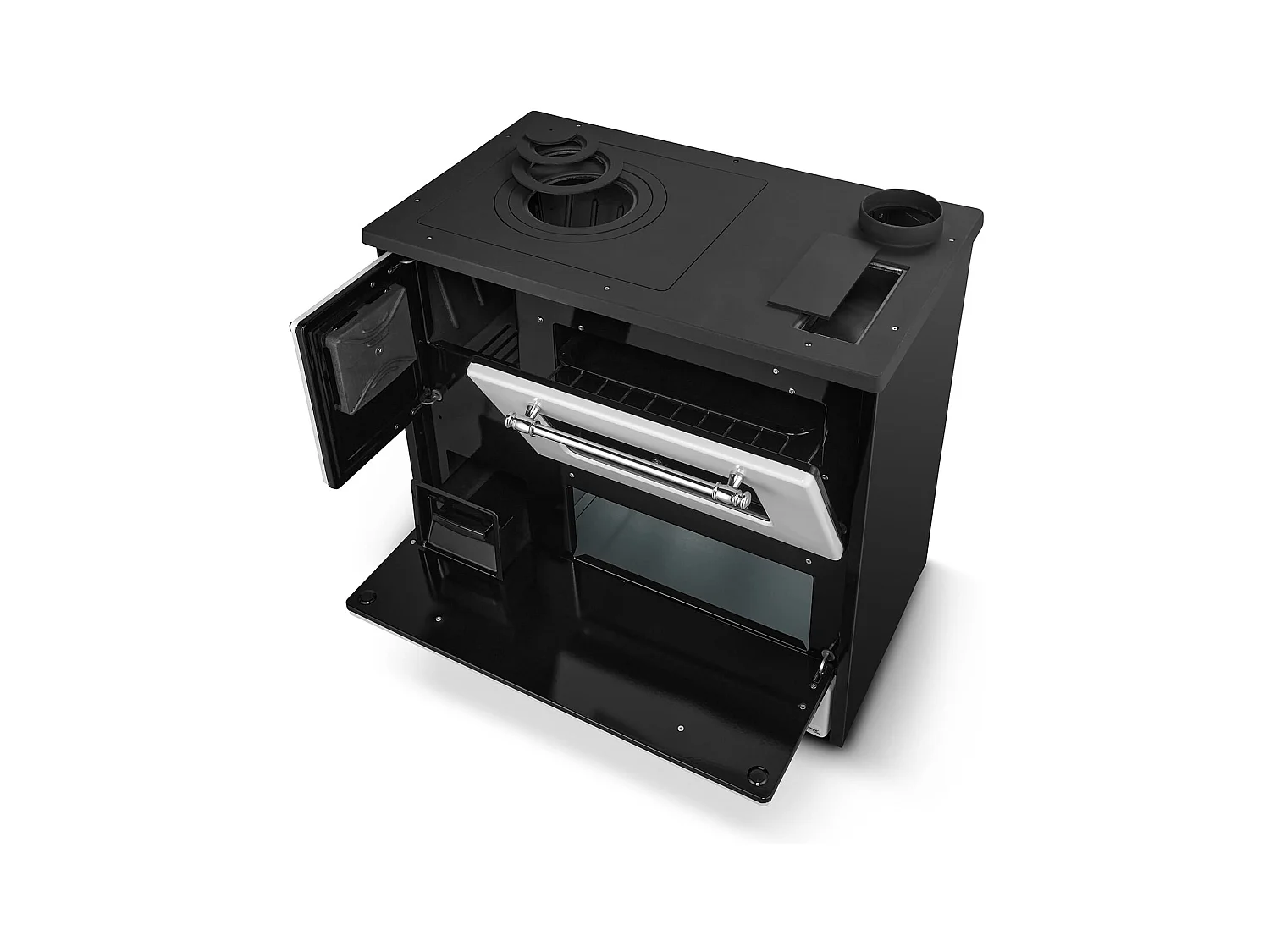 Houten Keukenfornuis 9 Kw Wit Beatrice L87xD51xH79 Ecodesign