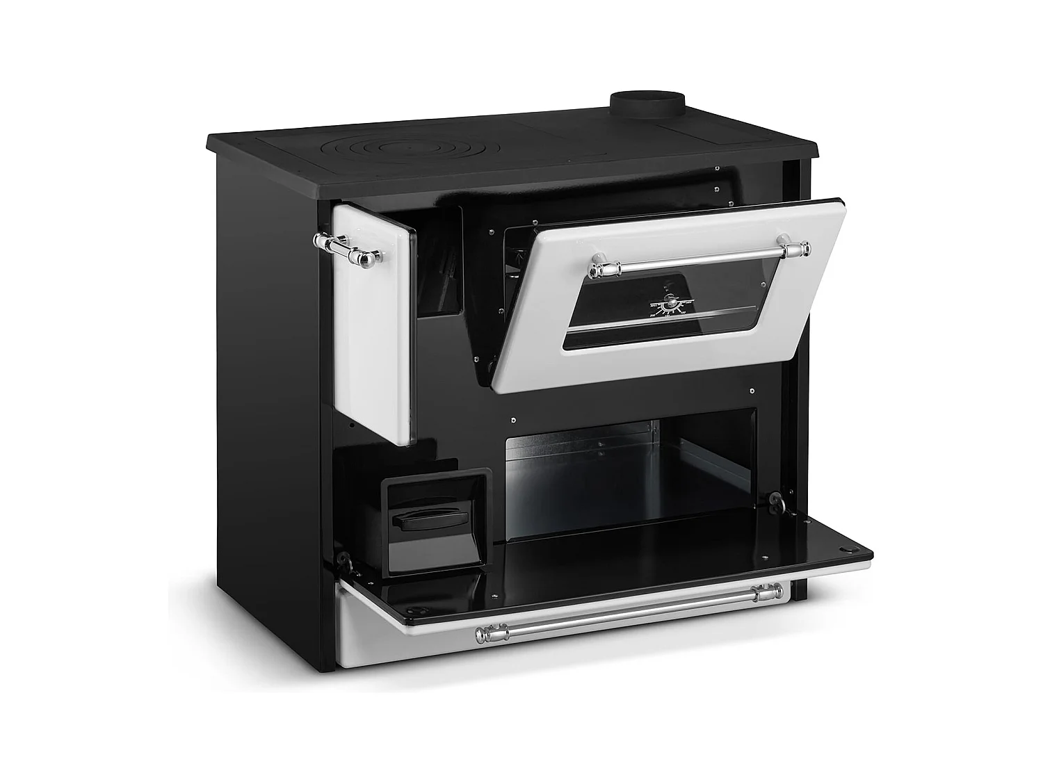 Houten Keukenfornuis 9 Kw Wit Beatrice L87xD51xH79 Ecodesign