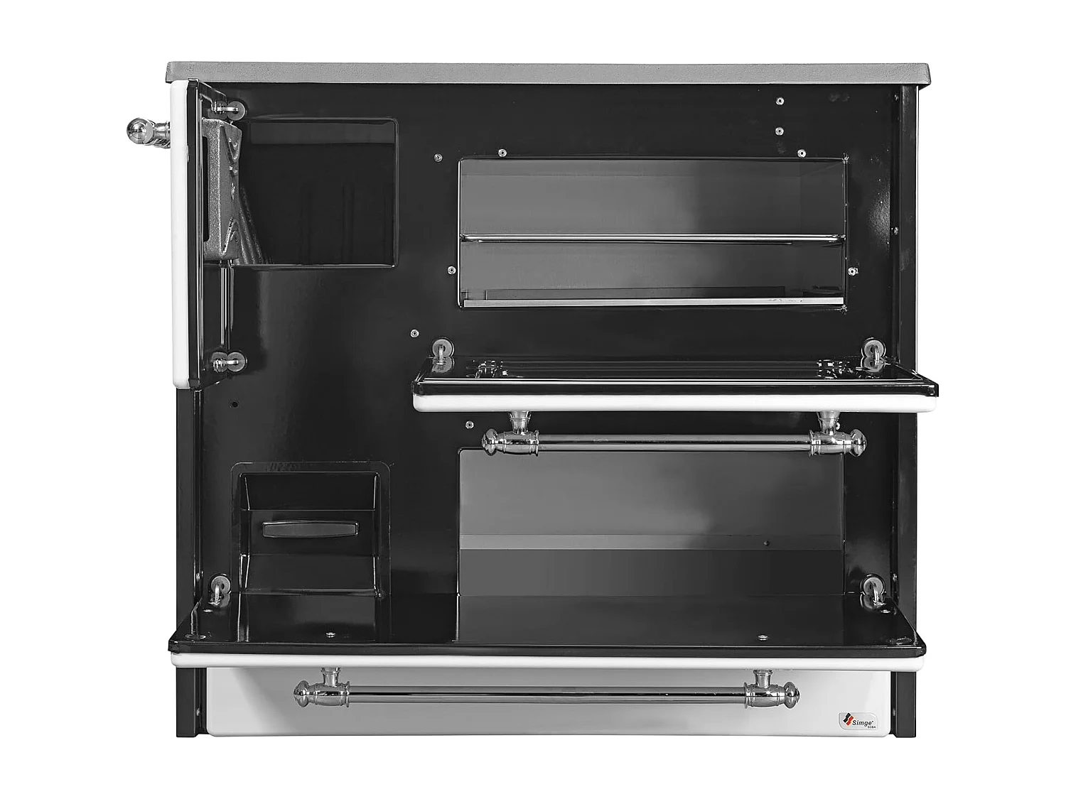 Poêle à bois de cuisine 9 kW Blanc Beatrice L87xP51xH79 Ecodesign