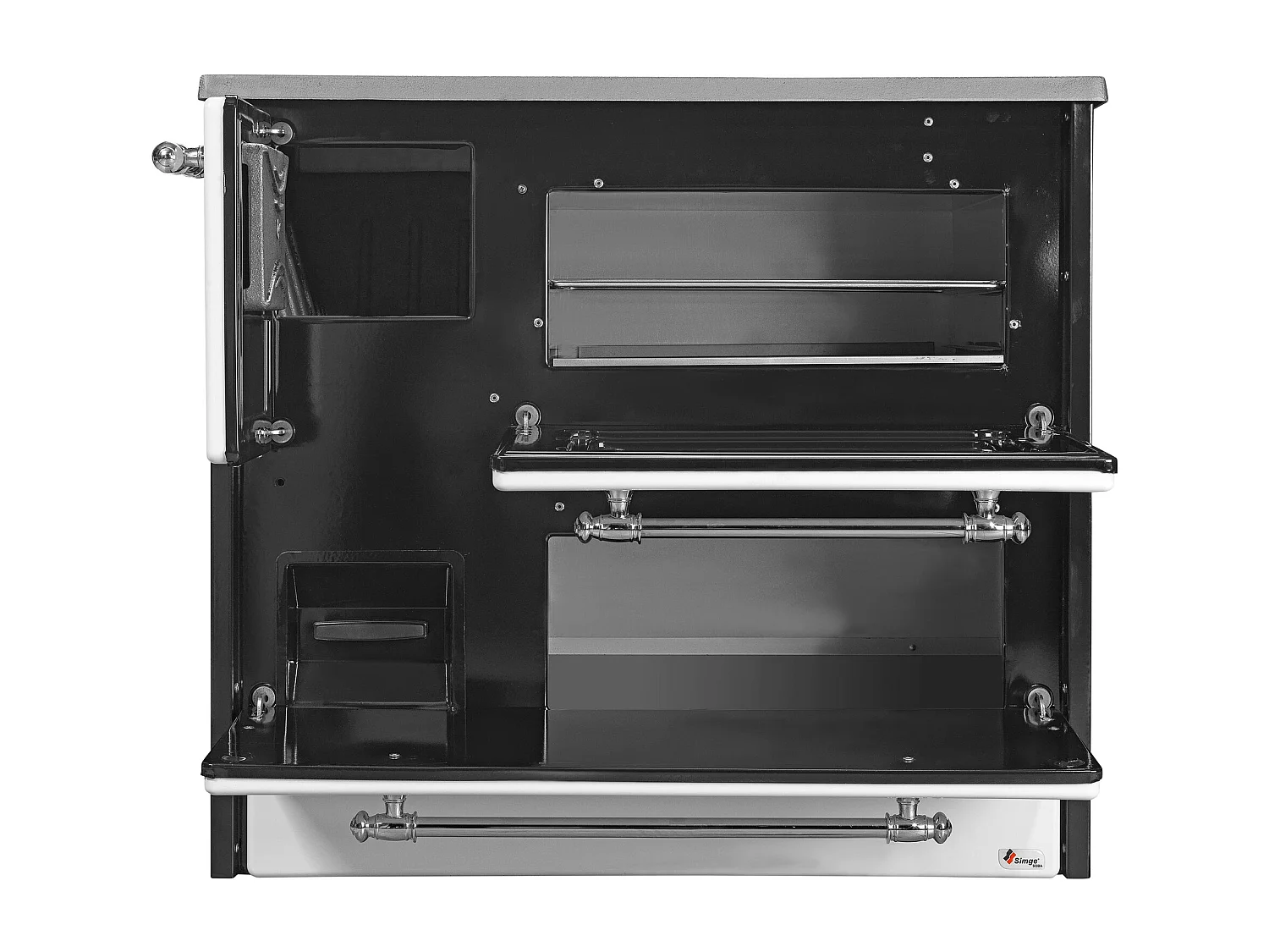 Schwarzer Beatrice Holzofen 9 kW - 87x51x79 cm