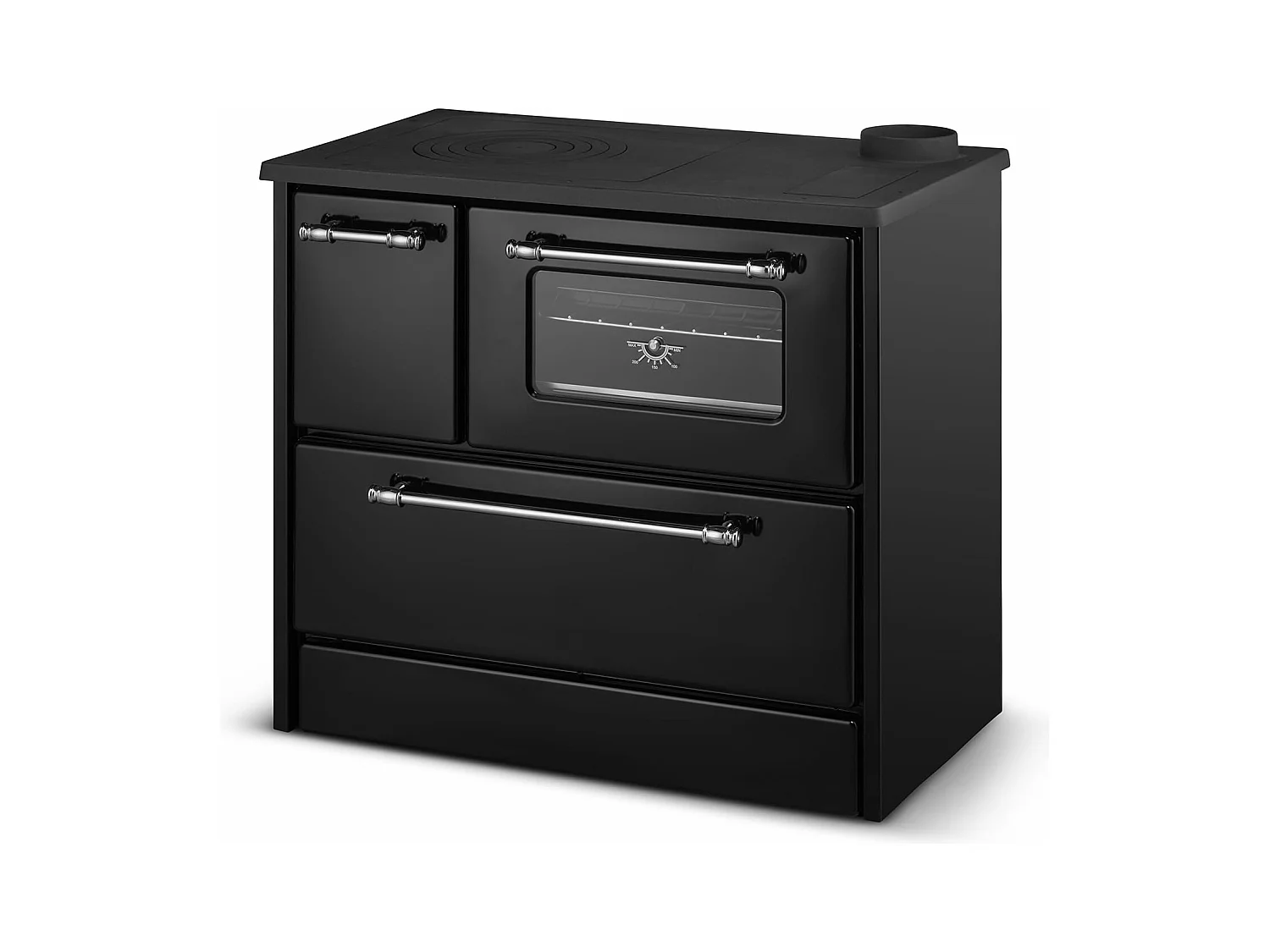 Poêle à bois 9 Kw Noir Beatrice - 87x51x79 cm