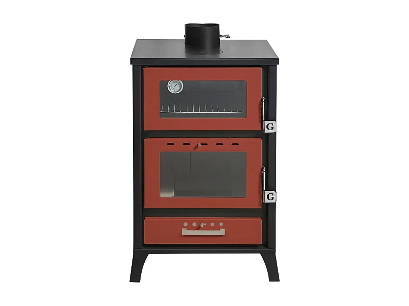 Houtkachel met oven Marika Rossa 22 Kw L50,5xp58,5xh91,5