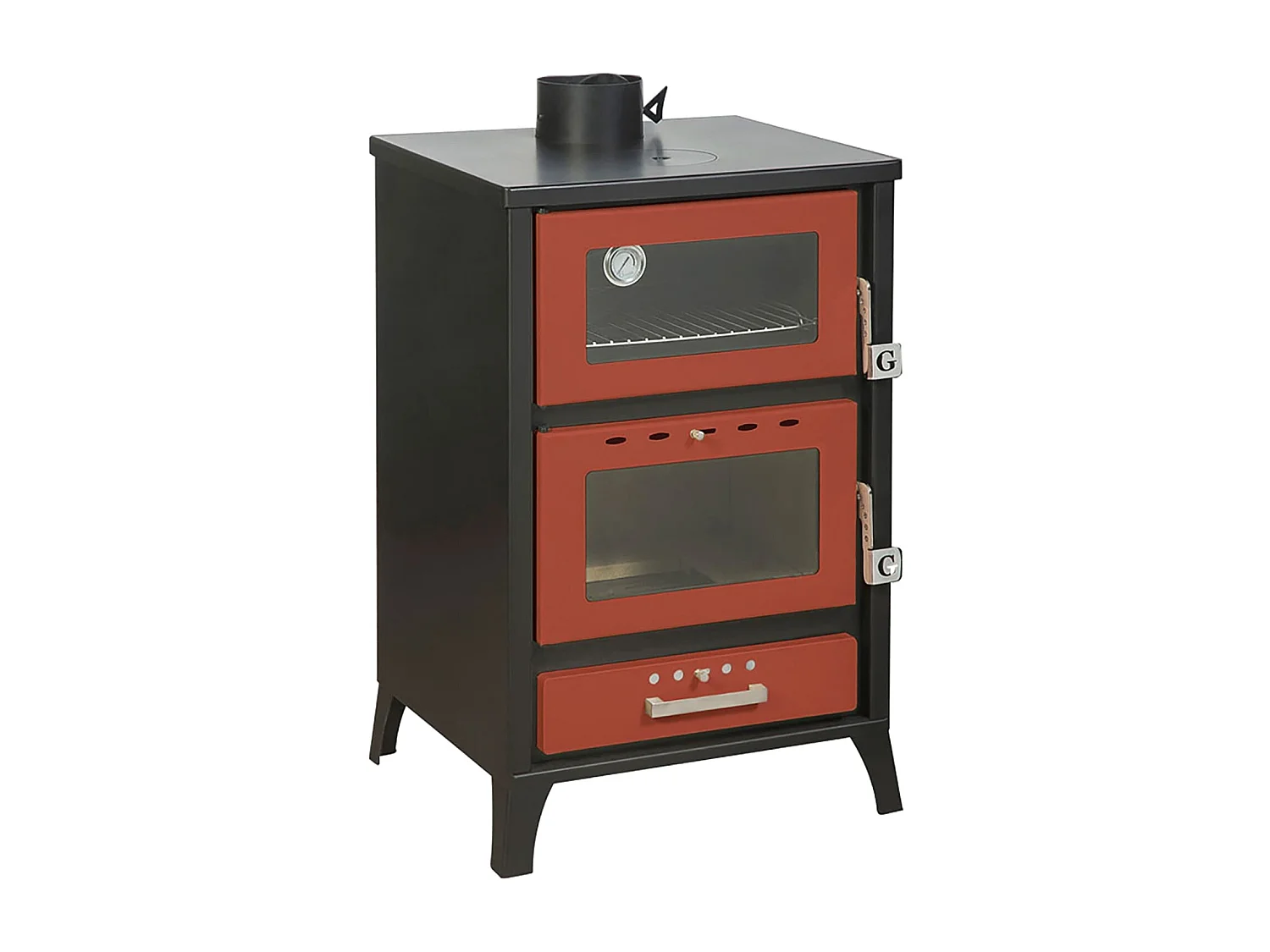 Houtkachel met oven Marika Rossa 22 Kw L50,5xp58,5xh91,5