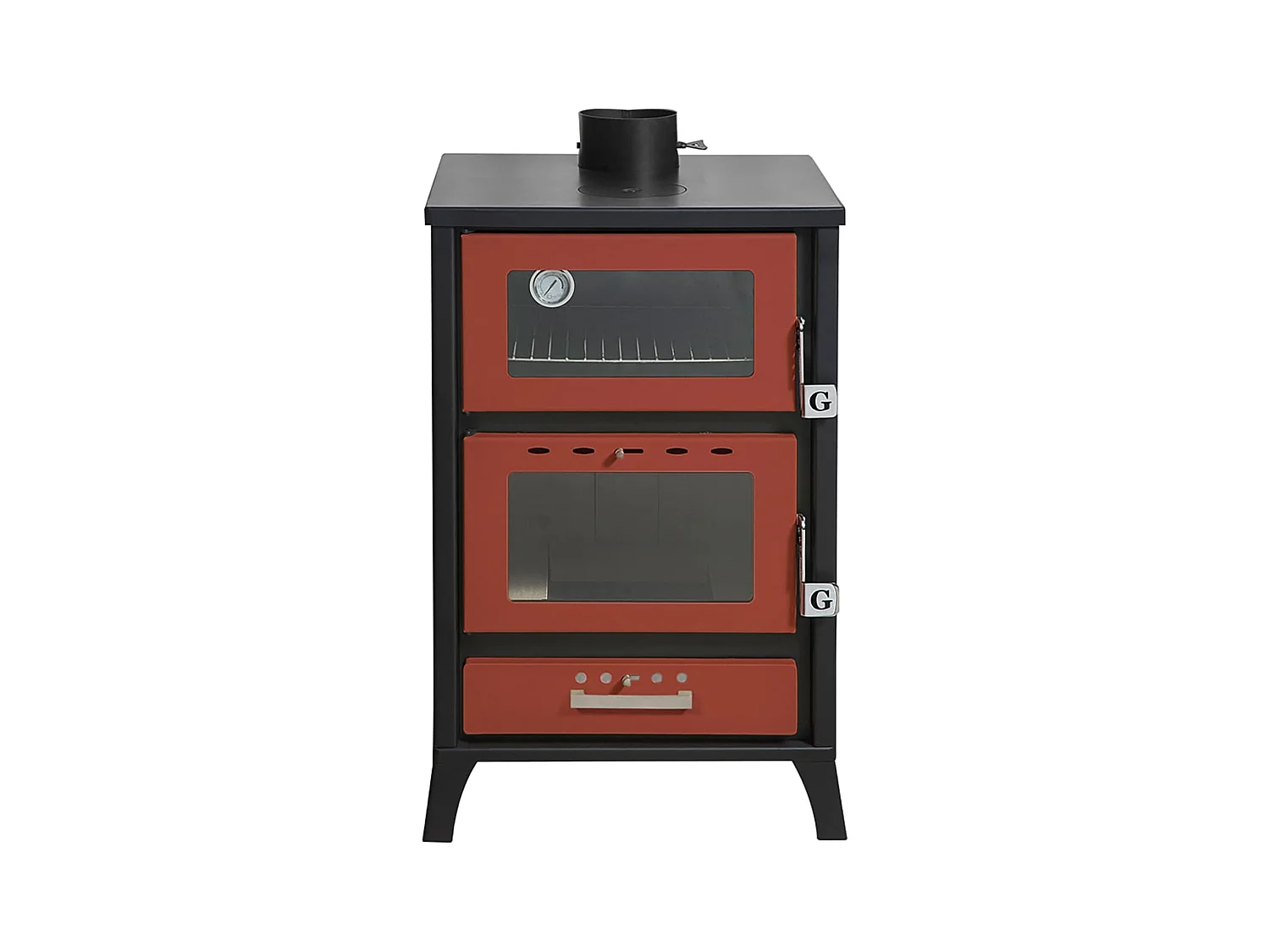 Houtkachel met oven Marika Rossa 22 Kw L50,5xp58,5xh91,5