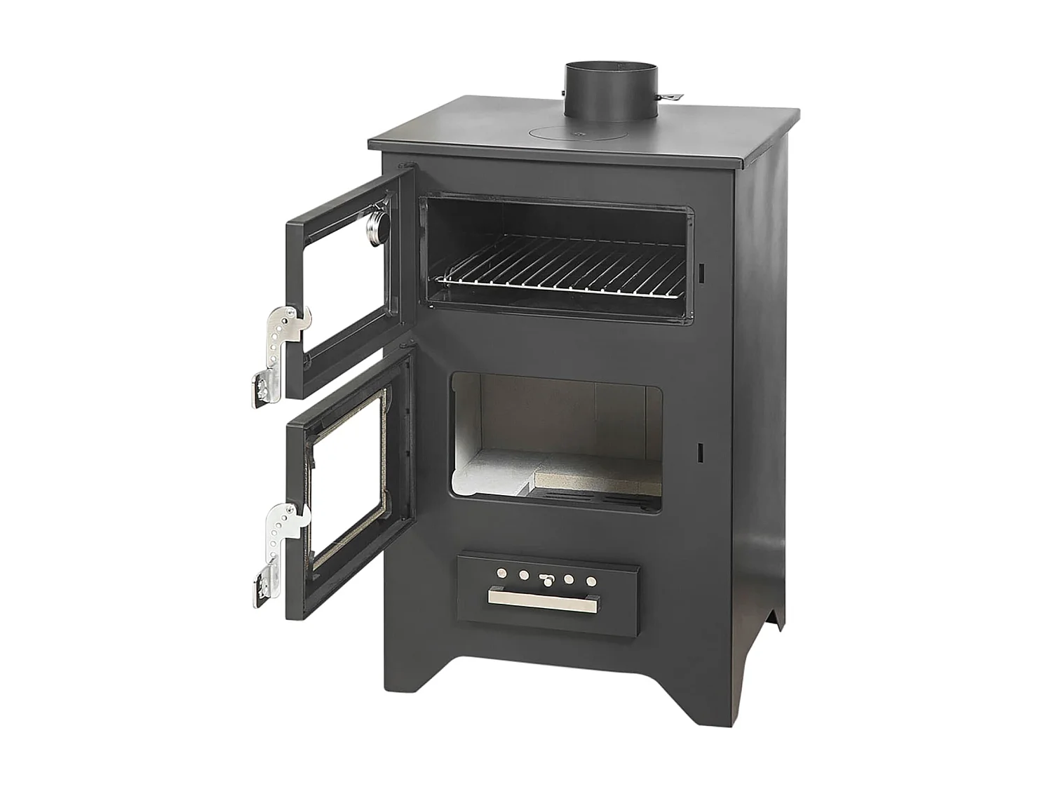 Houtkachel met oven Silvia Nera 14,6 Kw L50,5xp58,5xh90,5