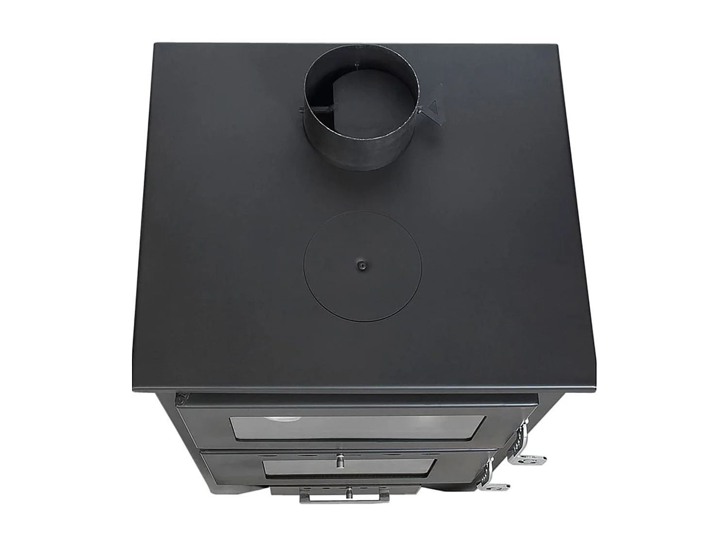 Poêle à bois Silvia noir avec four 14,6 kW L50,5 x P58,5 x H90,5