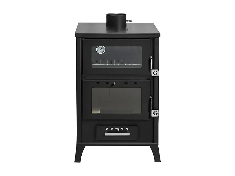 Houtkachel Met Oven Marika Zwart 22 Kw L50,5xp58,5xh91,5
