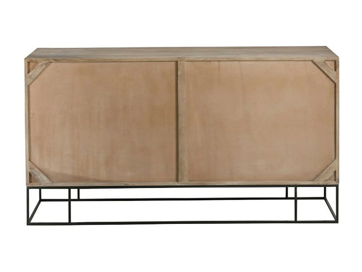 Buffet 3 Portes en Bois "Bombay" 160cm Naturel