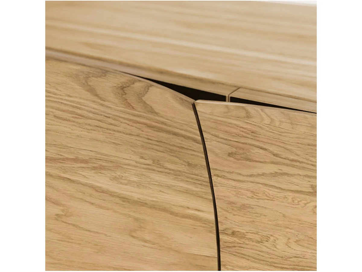 Buffet 2 Portes & 2 Niveaux "Plof" 120cm Chêne