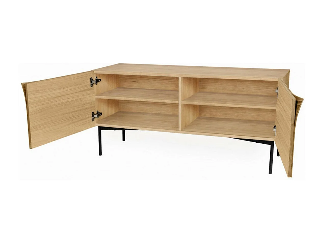 Buffet 2 Portes & 2 Niveaux "Plof" 120cm Chêne