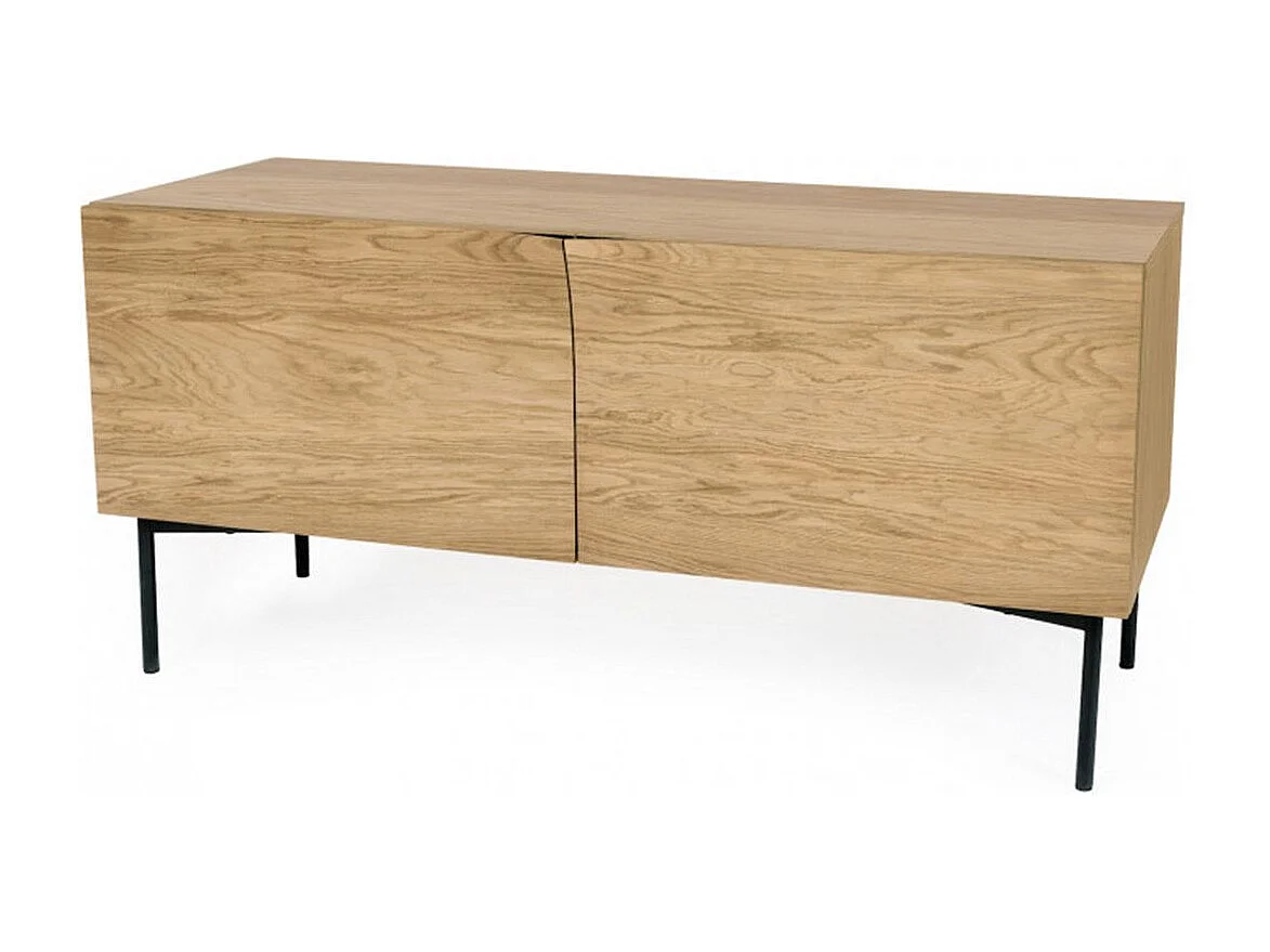 Buffet 2 Portes & 2 Niveaux "Plof" 120cm Chêne