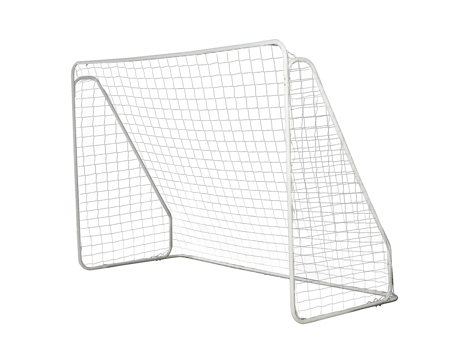 But de football - cage de foot - but futsal dim. 301L x 126l x 200H cm - châssis métal époxy filet PE - piquets inclus - blanc