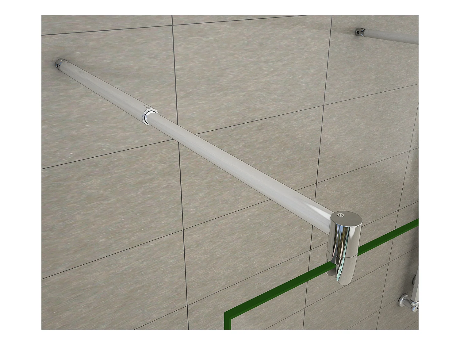 Walkin Mampara Panel de ducha 1 hoja Vidrio 8mm con Película de Seguridad a Prueba de Explosiones 117x200cm con Dos barras ajustables 70-120cm-AICA