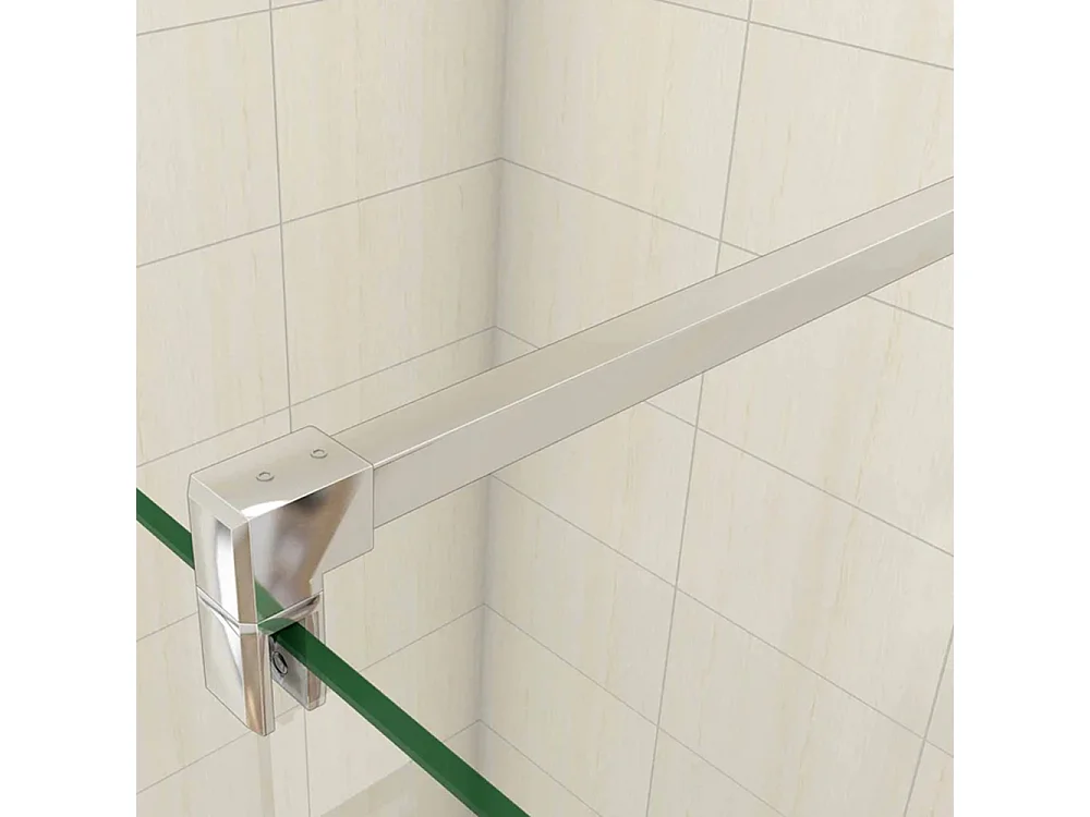 Painel de duche Fixo Impressão de tela central Vidro 8mm com Filme de Segurança à Prova de Explosão (88-90)x200cm com Barra 140cm-AICA