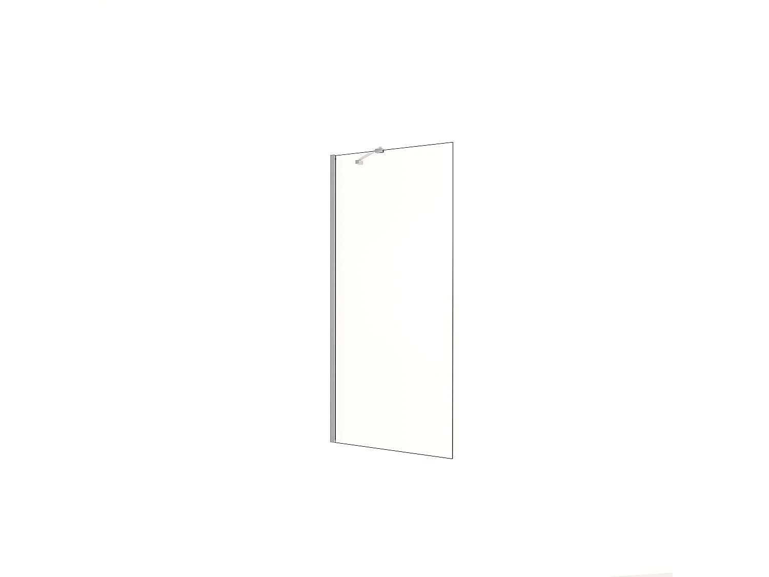 Walkin Mampara Panel de ducha de una hoja Vidrio Antical de 8mm con Barra 45cm Tamaño (48-50)x200cm-AICA