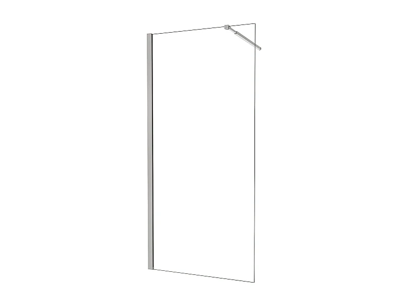 Walkin Mampara Panel de ducha Vidrio Templado 6mm con Tratamiento Antical Perfil Cromado con una Barra ajustable 73-120cm (74.8-76.8)x195cm-AICA