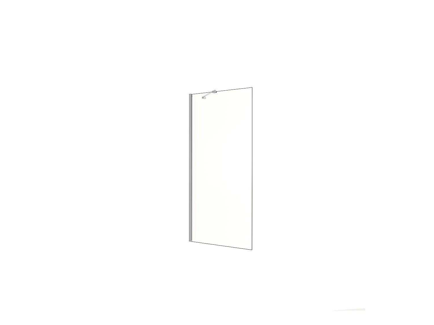 Walkin Mampara Panel de ducha de una hoja Vidrio Antical de 8mm con Barra 45cm Tamaño (88-90)x200cm-AICA