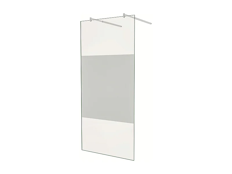 Painel de duche Fixo Impressão de tela central Vidro 8mm com Filme de Segurança à Prova de Explosão 117x200cm com Duas barras ajustáveis 70-120cm-AICA