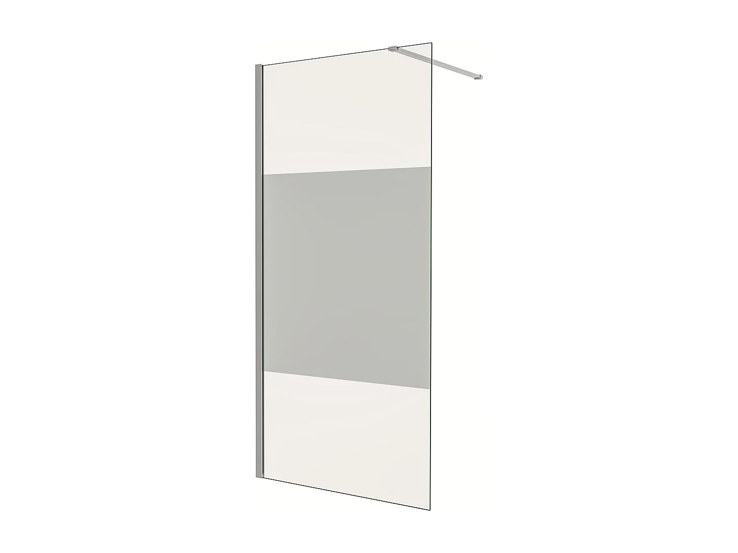 Panel de ducha Serigrafiado Central Vidrio 8mm con Película de Seguridad a Prueba de Explosiones (108-110)x200cm con Barra1 140cm-AICA