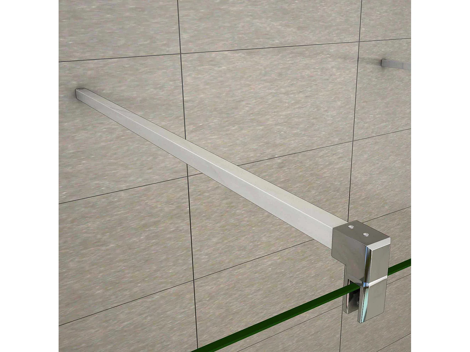 Painel de duche Movível Vidro Anti-calcário 8mm com Duas laterales giratorios de 30cm y Duas barras 90cm Tamanho(149.5-203.7)x200cm-AICA