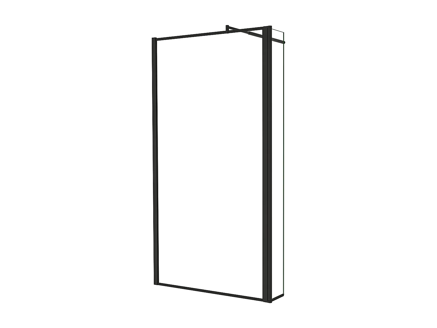 Painel de duche Movível Borda serigráfica preta 2folhas Vidro 8mm Anticalcário com Barra Preta 70-120cm Tamanho[(143.9-145.9)+30]x200cm-AICA